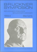 Cover: Bruckner-Symposion Linz 1994 - Musikwissenschaftlicher Verlag Wien