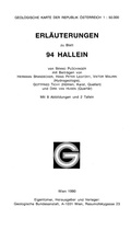 Cover: Erl&auml;uterungen zu Blatt 94 Hallein - GeoSphere Austria