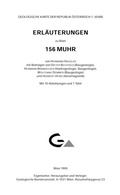 Cover: Erl&auml;uterungen zu Blatt 156 Muhr - GeoSphere Austria