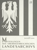 Cover: Mitteilungen des ober&ouml;sterreichischen Landesarchivs / Mitteilungen des Ober&ouml;sterreichischen Landesarchivs - Ober&ouml;sterreichisches Landesarchiv