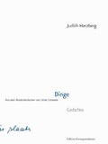 Cover: Dinge - Edition Korrespondenzen