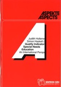 Cover: Quality Indicators in Special Needs Education - Edition SZH/CSPS