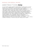 Cover: Abstraction Now - Camera Austria