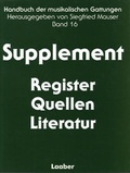 Cover: Handbuch der musikalischen Gattungen / Supplement: Register, Quellen, Literatur - Laaber-Verlag