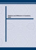 Cover: Defects and Diffusion in Ceramics - Trans Tech