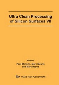 Enlarge image Cover: Ultra Clean Processing of Silicon Surfaces VII - Trans Tech