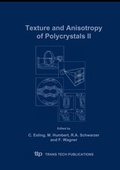 Cover: Texture and Anisotropy of Polycrystals II - Trans Tech