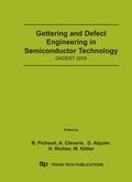 Cover: Gettering and Defect Engineering in Semiconductor Technology XI - Trans Tech
