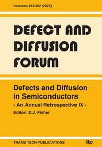 Enlarge image Cover: Defects and Diffusion in Semiconductors - Trans Tech