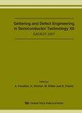 Cover: Gettering and Defect Engineering in Semiconductor Technology XII - Trans Tech Publications Ltd