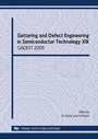 Cover: Gettering and Defect Engineering in Semiconductor Technology XIII - Trans Tech Publications Ltd
