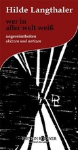Cover: Wer in aller Welt wei&szlig; - EDITION ROESNER