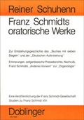 Cover: Studien zu Franz Schmidt / Franz Schmidts oratorische Werke - Doblinger