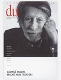 Cover: du - Zeitschrift f&uuml;r Kultur / George Tabori - Du Kulturmedien