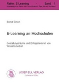 Cover: E-Learning an Hochschulen - Josef Eul Verlag