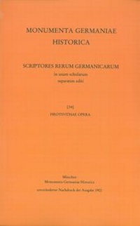 Enlarge image Cover: Hrotsvithae Opera - Monumenta Germaniae Historica