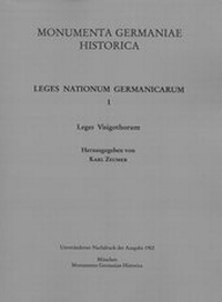 Enlarge image Cover: Leges Visigothorum - Monumenta Germaniae Historica