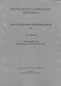 Enlarge image Cover: Lex Ribvaria - Monumenta Germaniae Historica