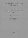 Cover: Pactus legis Salicae - Monumenta Germaniae Historica