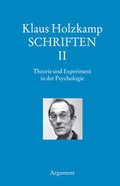 Cover: Theorie und Experiment in der Psychologie - Argument Verlag mit Ariadne