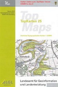 Abbildung von: TopMaps Topkarten 25 - Landesamt für Geoinformation und Landentwicklung Baden-Württemberg (LGL)