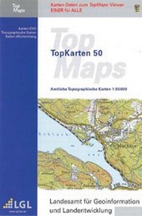 Abbildung von: TopMaps Topkarten 50 - Landesamt für Geoinformation und Landentwicklung Baden-Württemberg (LGL)