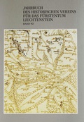 Cover: Jahrbuch des Historischen Vereins f&uuml;r das F&uuml;rstentum Liechtenstein - Historischer Verein f. d. F&uuml;rstentum Liechtenstein