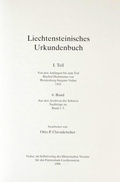 Cover: Liechtensteinisches Urkundenbuch - Historischer Verein f. d. F&uuml;rstentum Liechtenstein