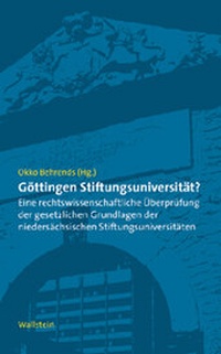 Abbildung von: Göttingen Stiftungsuniversität? - Wallstein