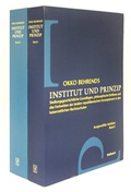 Cover: Institut und Prinzip - Wallstein