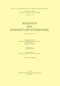 Cover: Regesten des Herzogtums Steiermark - Historische Landeskomm. f. Steiermark