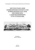 Cover: Mitteilungen der Korrespondentinnen und Korrespondenten der Historischen Landeskommission f&uuml;r Steiermark - Historische Landeskomm. f. Steiermark