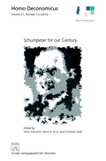 Cover: Schumpeter for our Century - Holler, M