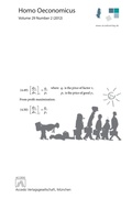 Cover: Homo Oeconomicus, Volume 29, No. 2 (2012) - Accedo