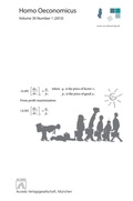 Cover: Homo Oeconomicus 30 (1) - Verlag Manfred J. Holler