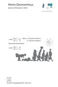 Cover: Homo Oeconomicus 29 (4) - Verlag Manfred J. Holler