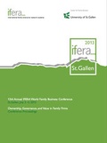 Cover: Ownership, Governance, and Value in Family Firms - KMU Verlag HSG