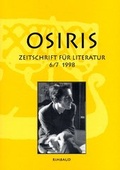 Cover: Osiris. Zeitschrift f&uuml;r Literatur und Kunst - Rimbaud Verlag