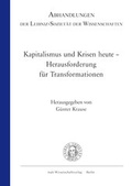 Cover: Kapitalismus und Krisen heute - Herausforderung f&uuml;r Transformationen - trafo Wissenschaftsverlag