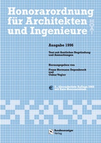 Abbildung von: HOAI - Honorarordnung für Architekten und Ingenieure - Ausgabe 1996 - Reguvis Fachmedien