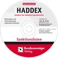 Cover: HADDEX-Sanktionslisten, CD-ROM - Reguvis Fachmedien
