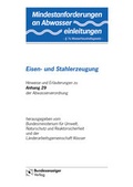 Bild: Mindestanforderungen an das Einleiten von Abwasser in Gewässer Anhang 29 "Eisen- und Stahlerzeugung" - Reguvis Fachmedien