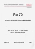 Cover: Ro 70 - Technische Uni Braunschweig Inst. f. Baustoffe