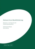 Cover: Notizen II zur Musikf&ouml;rderung - Hug Musikverlage