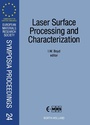 Cover: Laser Surface Processing and Characterization - Elsevier