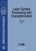 Cover: Laser Surface Processing and Characterization - Elsevier