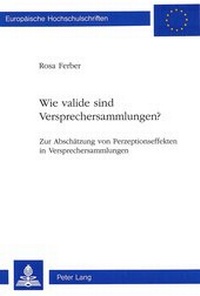 Abbildung von: Wie valide sind Versprechersammlungen? - Peter Lang Verlag