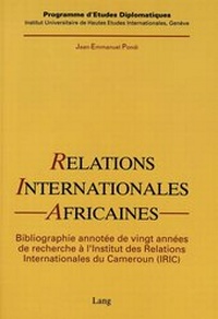 Abbildung von: Relations internationales africaines - Peter Lang Verlag