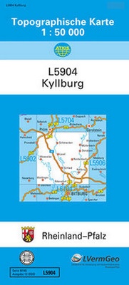 Abbildung von: TK50 L5904 Kyllburg - Landesamt für Vermessung und Geobasisinformation Rheinland-Pfalz