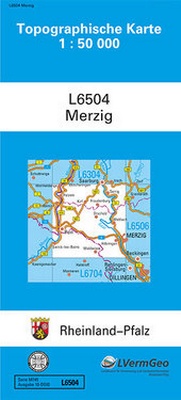 Abbildung von: TK50 L6504 Merzig - Landesamt für Vermessung und Geobasisinformation Rheinland-Pfalz